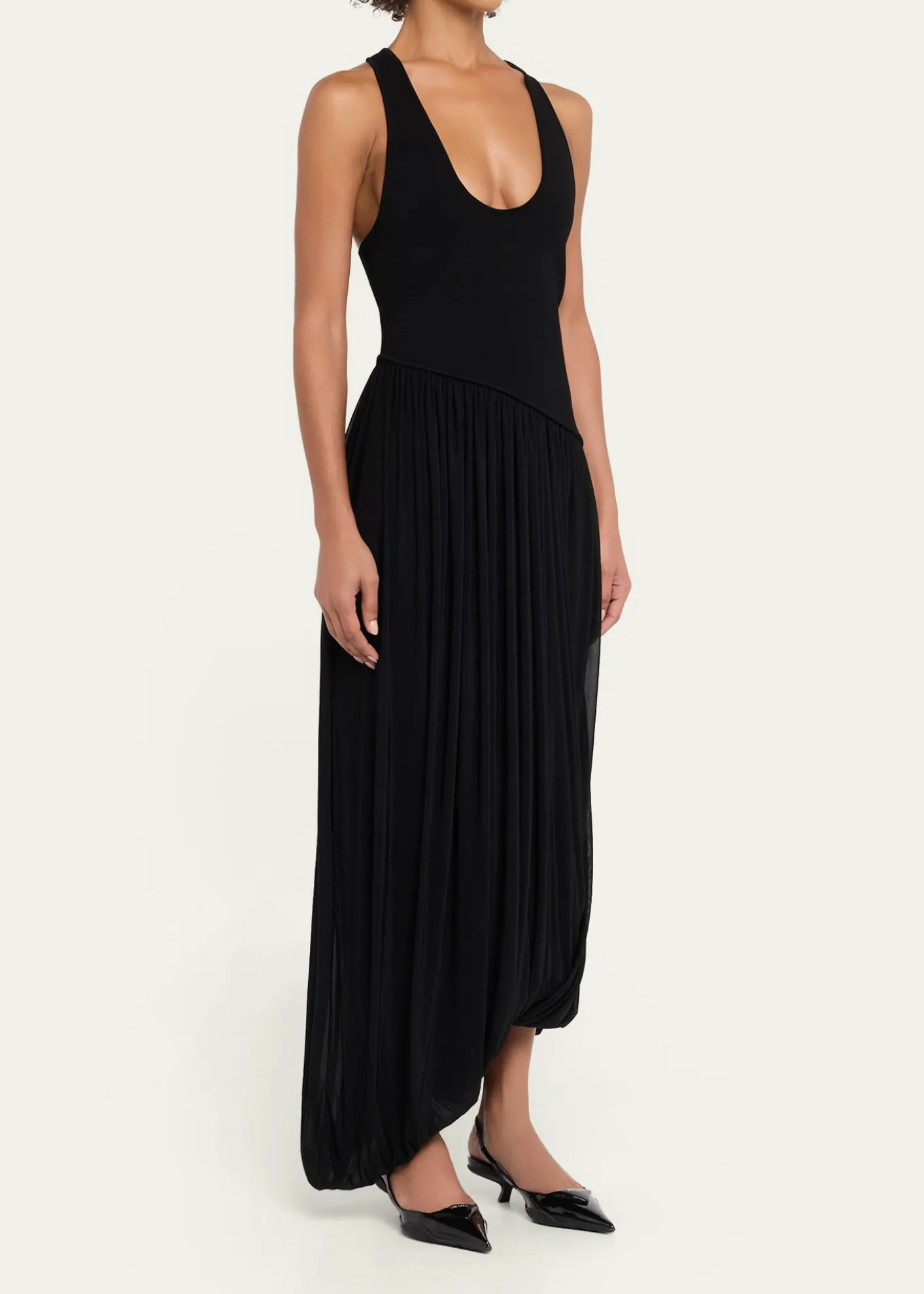 Ronny KoboMeyer Racerback Knit High-Low Maxi Dress