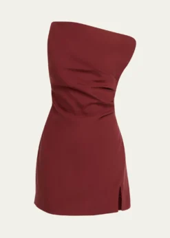 Ronny KoboWinnie One-Shoulder Draped Mini Dress