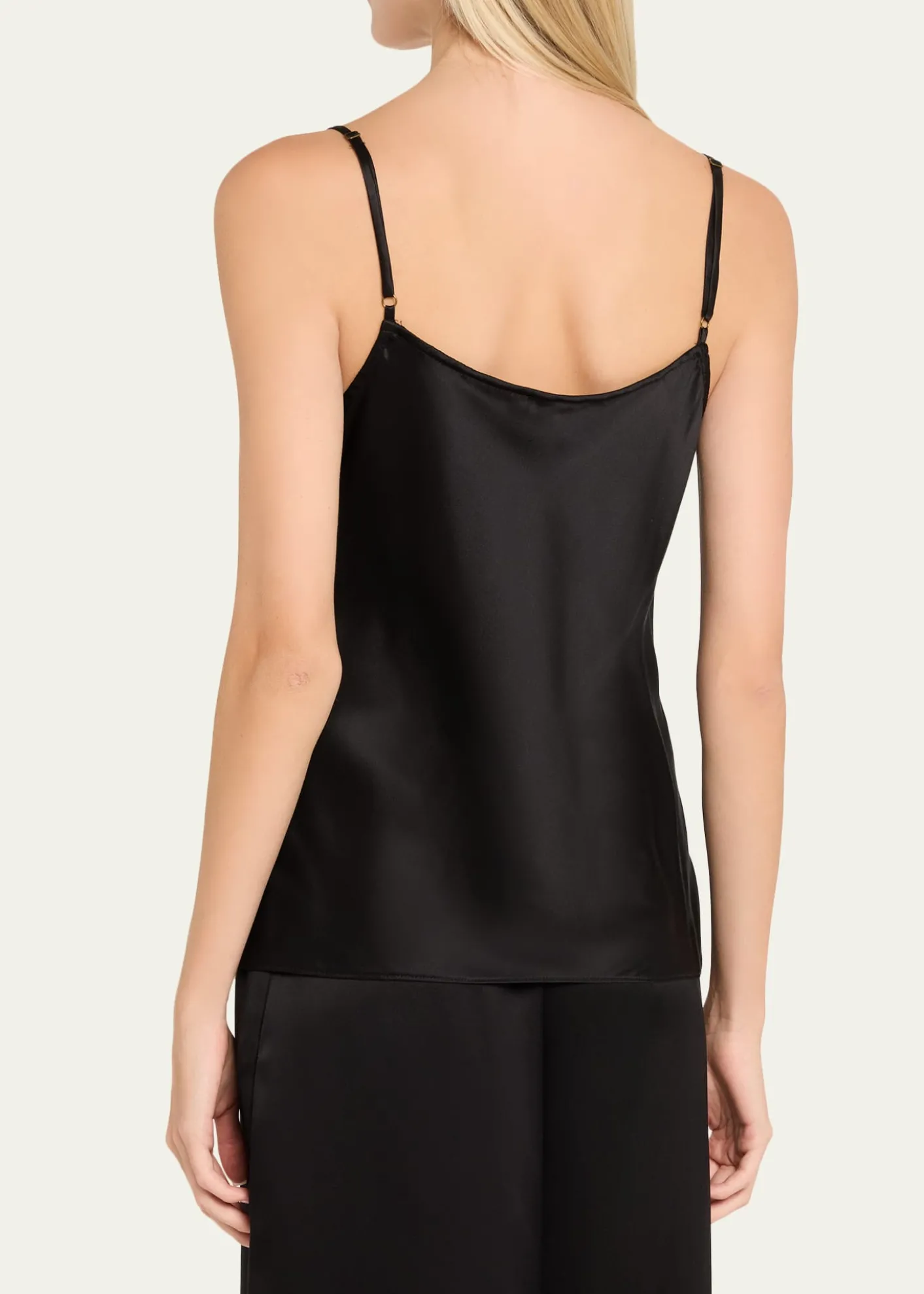Rosie AssoulinChicken Lace Inset Satin Cami Top
