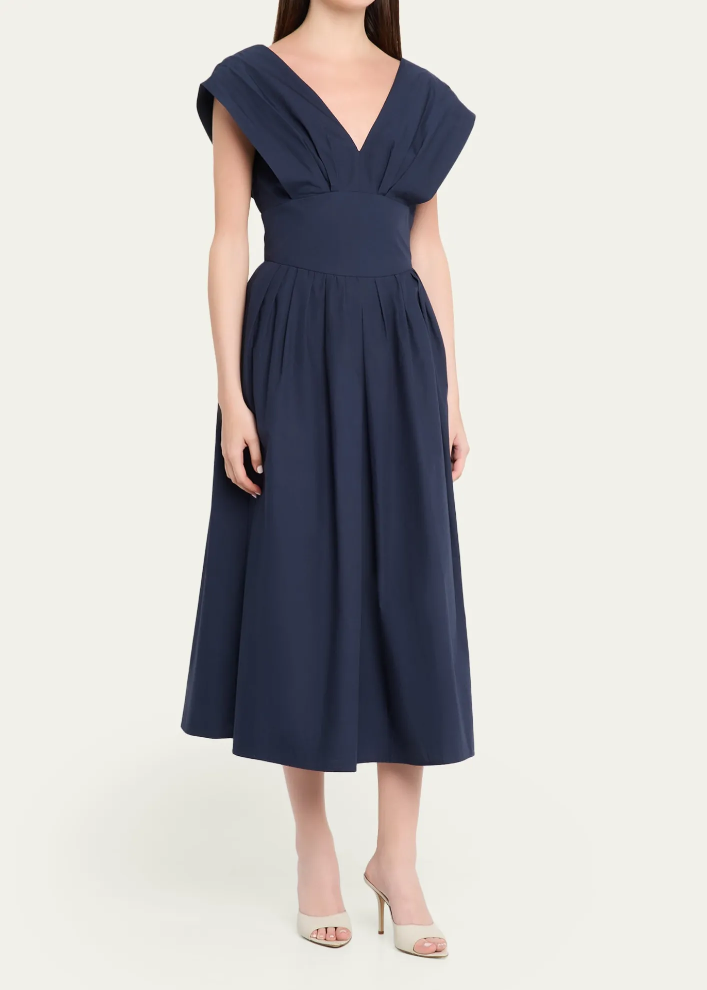 Rosie AssoulinIn Full Bloom Pleated Taffeta Midi Dress