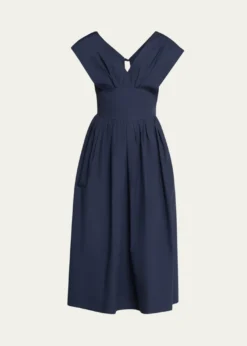 Rosie AssoulinIn Full Bloom Pleated Taffeta Midi Dress