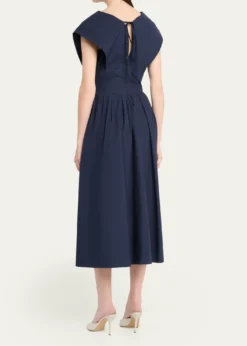 Rosie AssoulinIn Full Bloom Pleated Taffeta Midi Dress