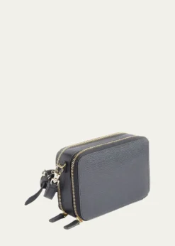 ROYCE New YorkMonogrammed Leather Crossbody Bag, Personalized