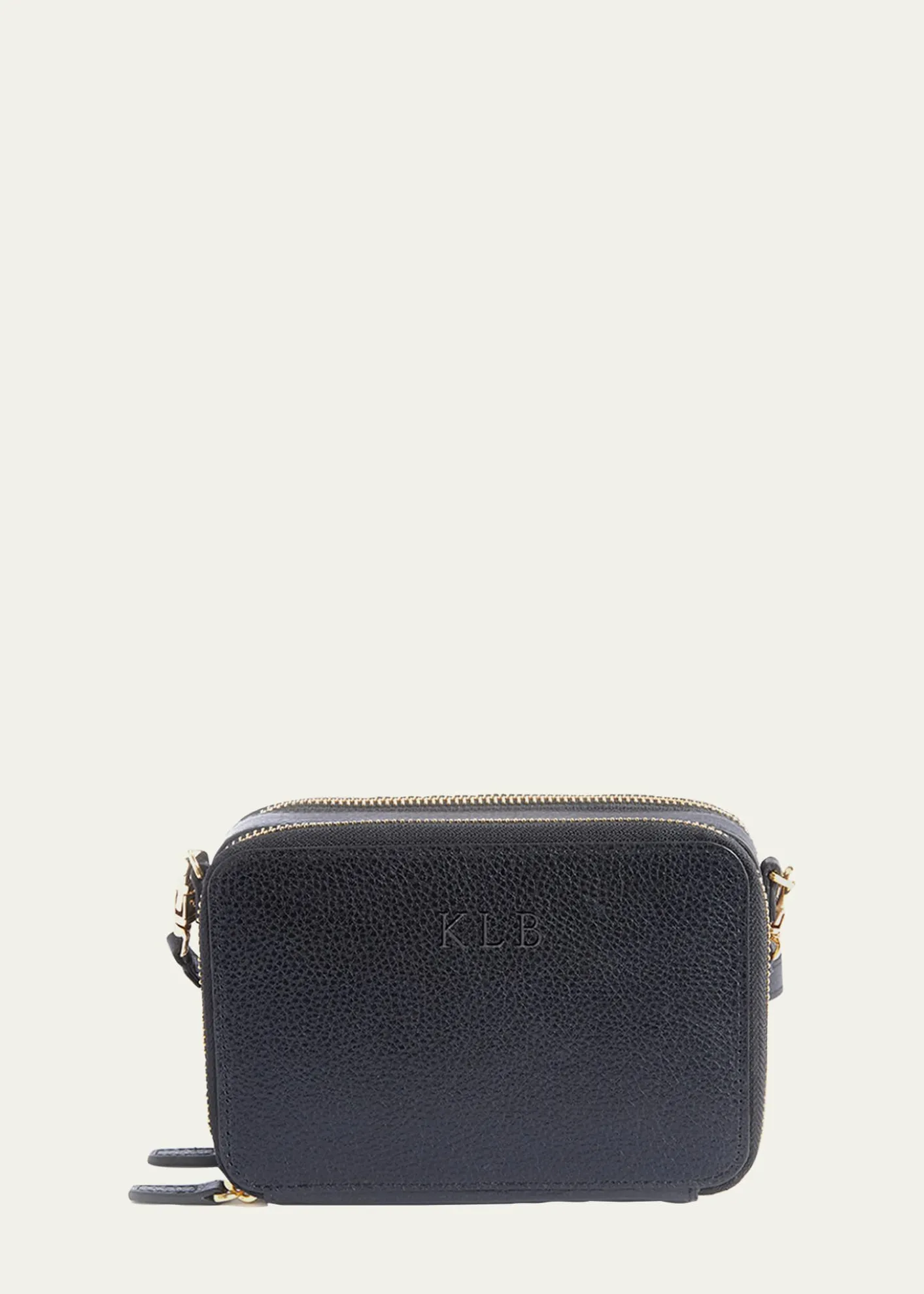 ROYCE New YorkMonogrammed Leather Crossbody Bag, Personalized