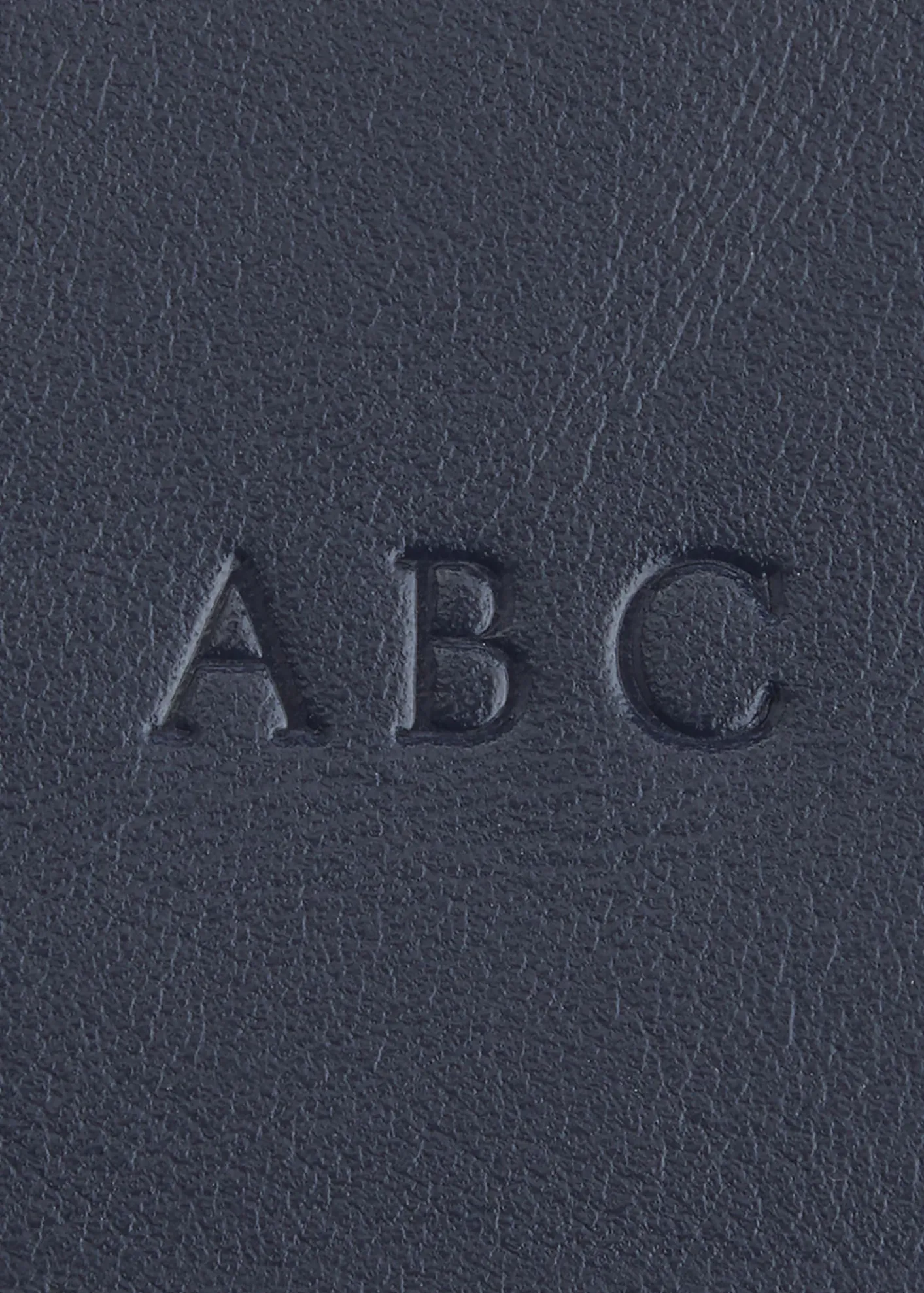 ROYCE New YorkMonogrammed Compact Leather Cosmetic Bag, Personalized