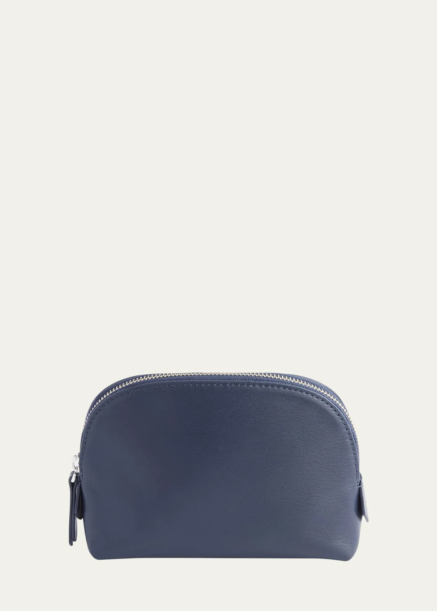 ROYCE New YorkMonogrammed Compact Leather Cosmetic Bag, Personalized