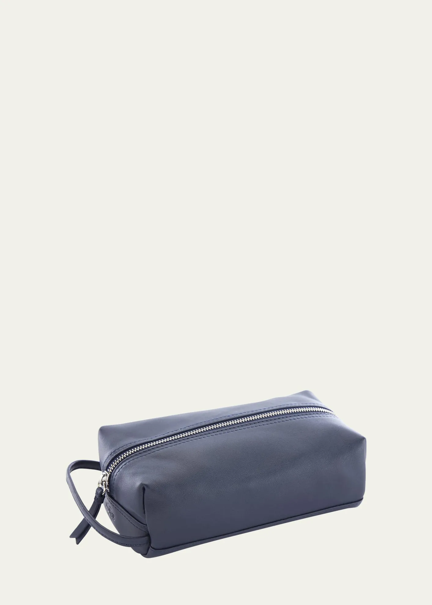 ROYCE New YorkMonogrammed Compact Leather Toiletry Bag, Personalized