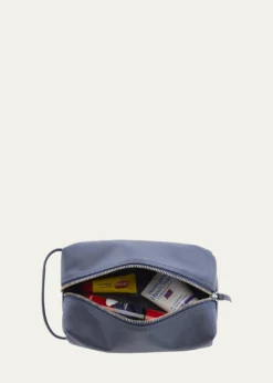 ROYCE New YorkMonogrammed Compact Leather Toiletry Bag, Personalized