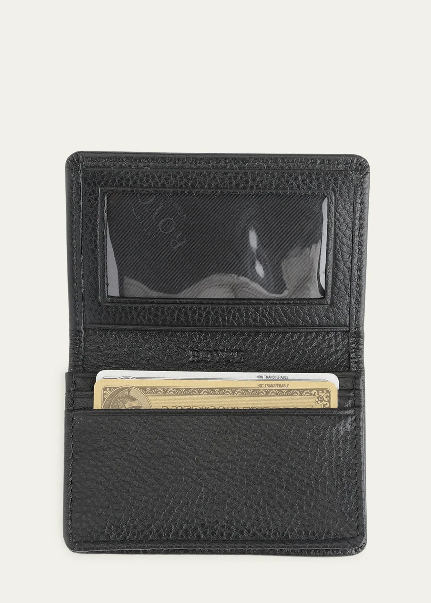 ROYCE New YorkMonogrammed Leather Card Holder Wallet, Personalized