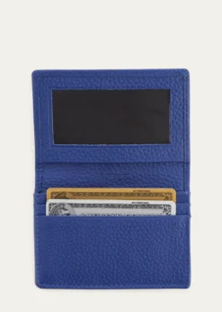 ROYCE New YorkMonogrammed Leather Card Holder Wallet
