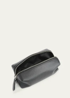 ROYCE New YorkMonogrammed Leather Zippered Utility Bag, Personalized