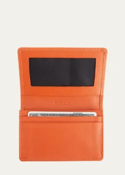 ROYCE New YorkMonogrammed Leather Card Holder Wallet, Personalized