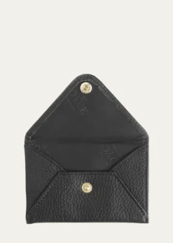 ROYCE New YorkMonogrammed Leather Envelope Style Card Holder, Personalized