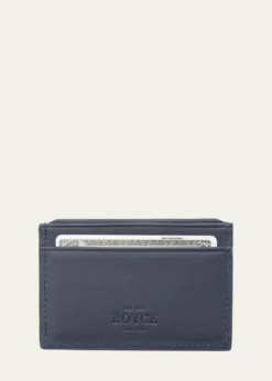ROYCE New YorkMonogrammed RFID Blocking Leather Card Wallet, Personalized