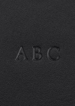 ROYCE New YorkMonogrammed Zippered Leather Credit Card Case, Personalized