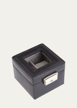 ROYCE New YorkPersonalized Leather 2-Watch Display Case
