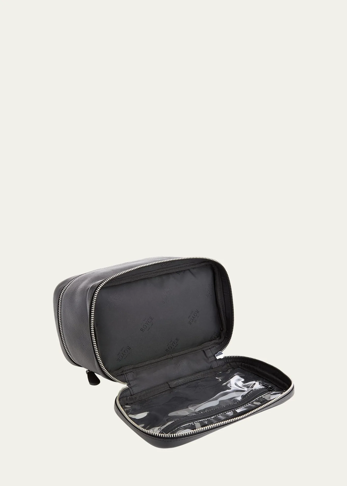 ROYCE New YorkPersonalized Leather Makeup Bag Train Case