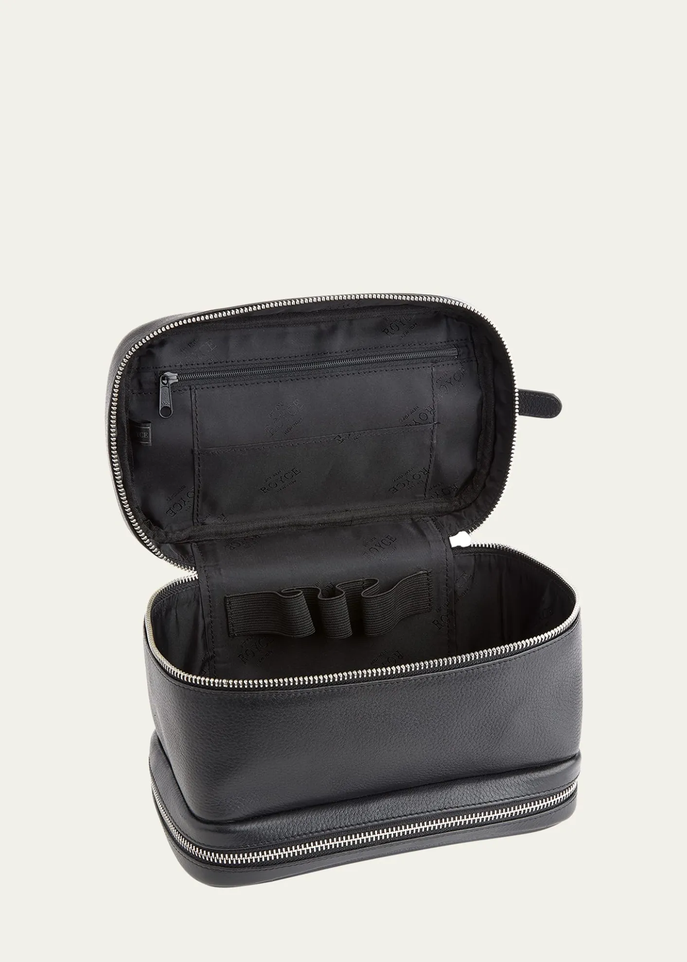 ROYCE New YorkPersonalized Leather Makeup Bag Train Case
