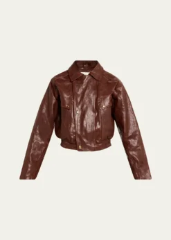 RUADHHaddow Shiny Leather Moto Jacket