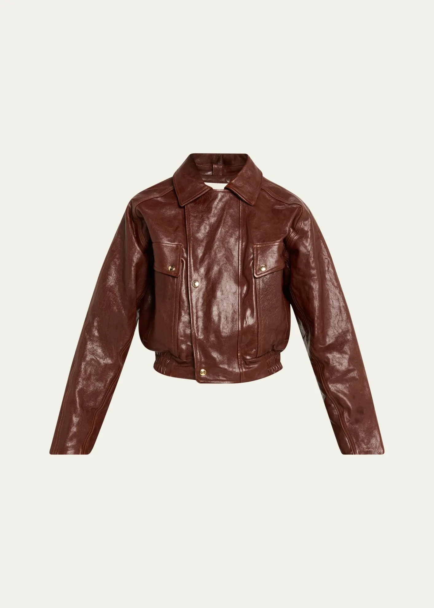 RUADHHaddow Shiny Leather Moto Jacket