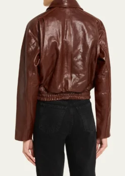 RUADHHaddow Shiny Leather Moto Jacket