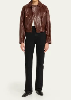 RUADHHaddow Shiny Leather Moto Jacket