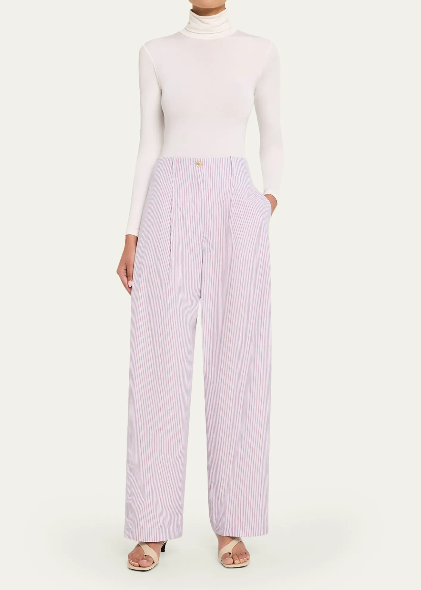 RUADHThe Dean Pinstripe Organic Cotton Pants