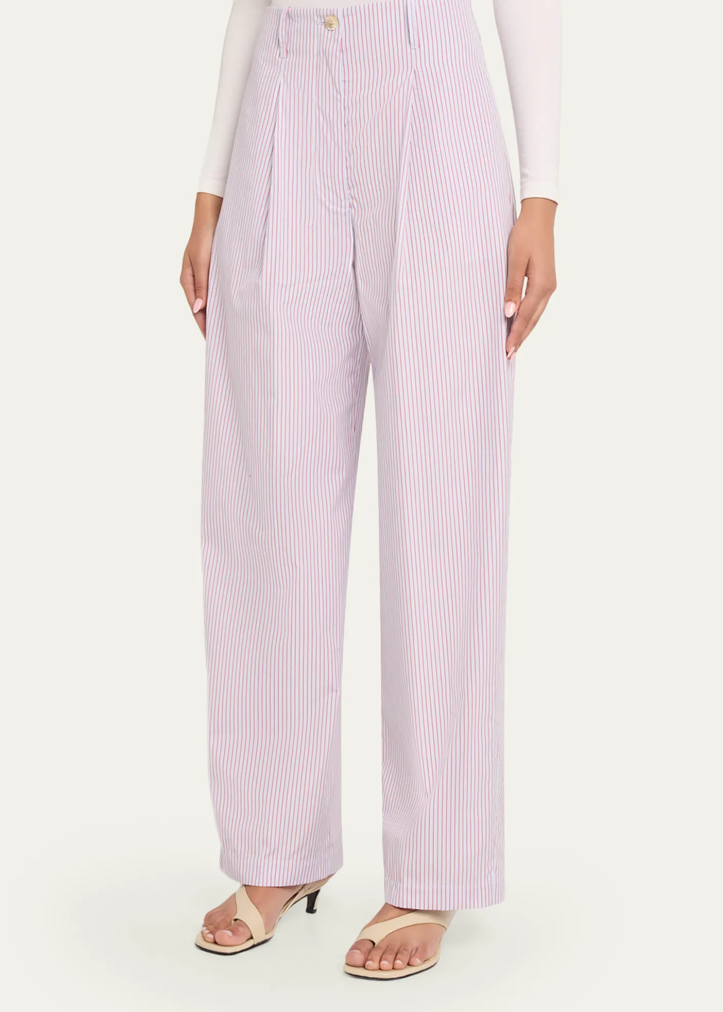RUADHThe Dean Pinstripe Organic Cotton Pants