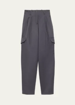 RUADHThe Russel Pleated Wool Barrel Pants