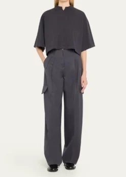RUADHThe Russel Pleated Wool Barrel Pants