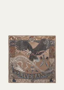 Sabina SavageThe Scrimshaw Skeleton Cashmere Scarf