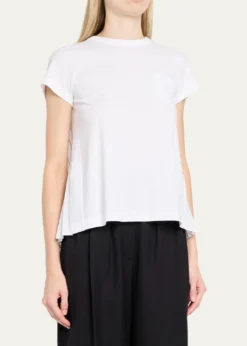 SACAICotton Poplin x Cotton Jersey T-Shirt