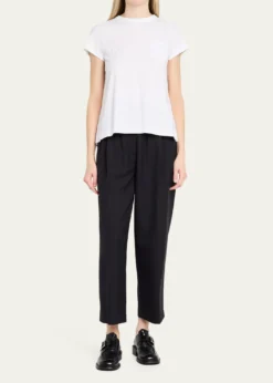 SACAICotton Poplin x Cotton Jersey T-Shirt