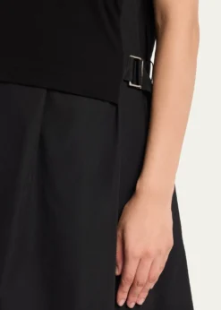 SACAICotton Poplin x Knit Shirtdress
