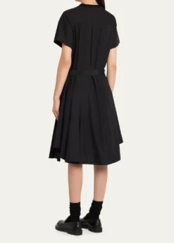 SACAICotton Poplin x Knit Shirtdress