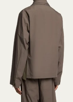 SACAIMen's Cotton Layered Shirt Jacket