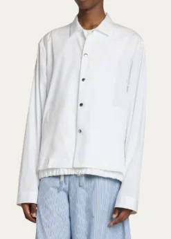 SACAIMen's Cotton Poplin Shirt Jacket