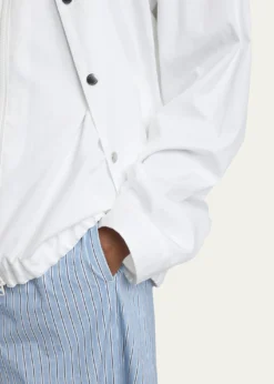 SACAIMen's Cotton Poplin Shirt Jacket