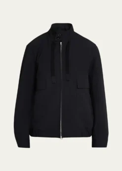 SACAIMen's Nylon Flap-Pocket Jacket