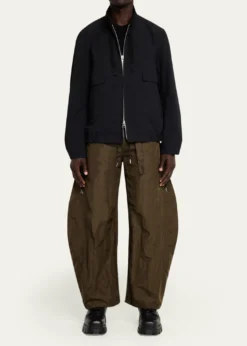 SACAIMen's Nylon Flap-Pocket Jacket
