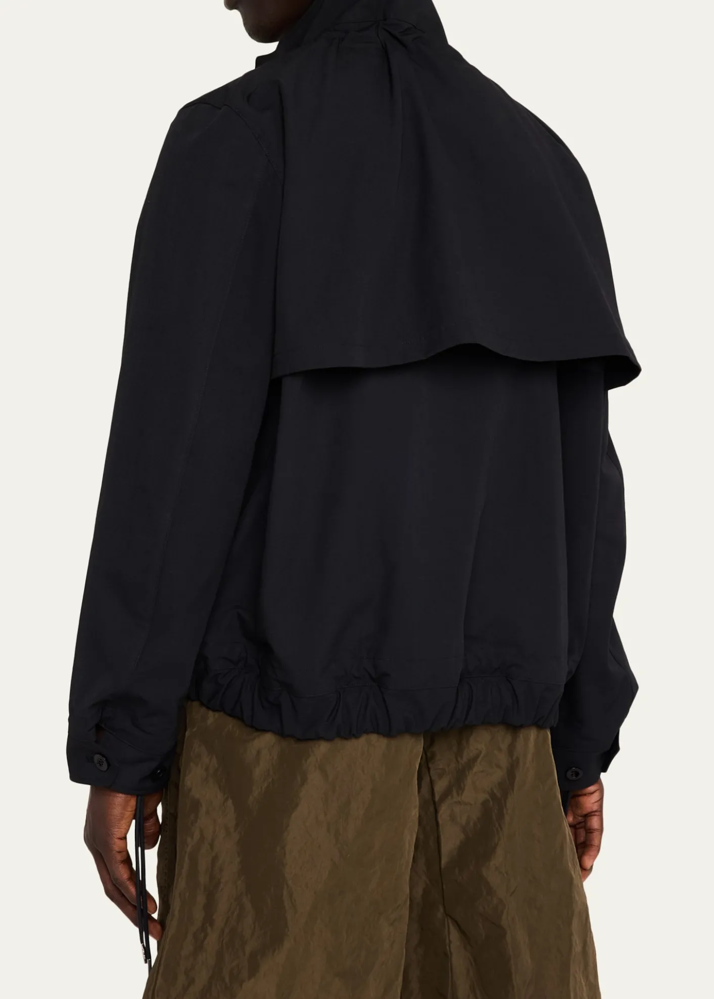 SACAIMen's Nylon Flap-Pocket Jacket