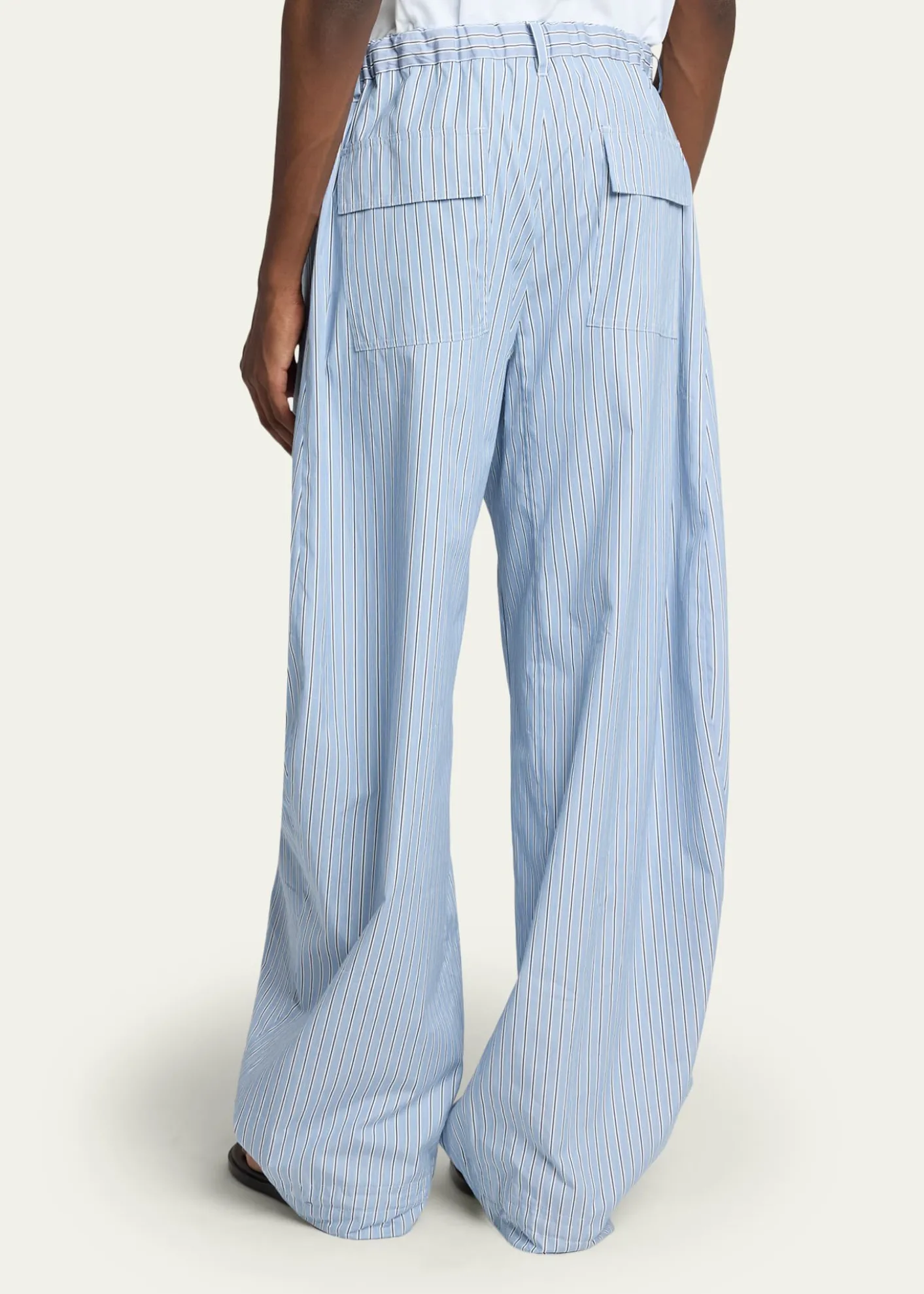 SACAIMen's Striped Drawstring Pants