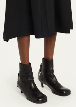SACAIPuller Leather Ankle Booties