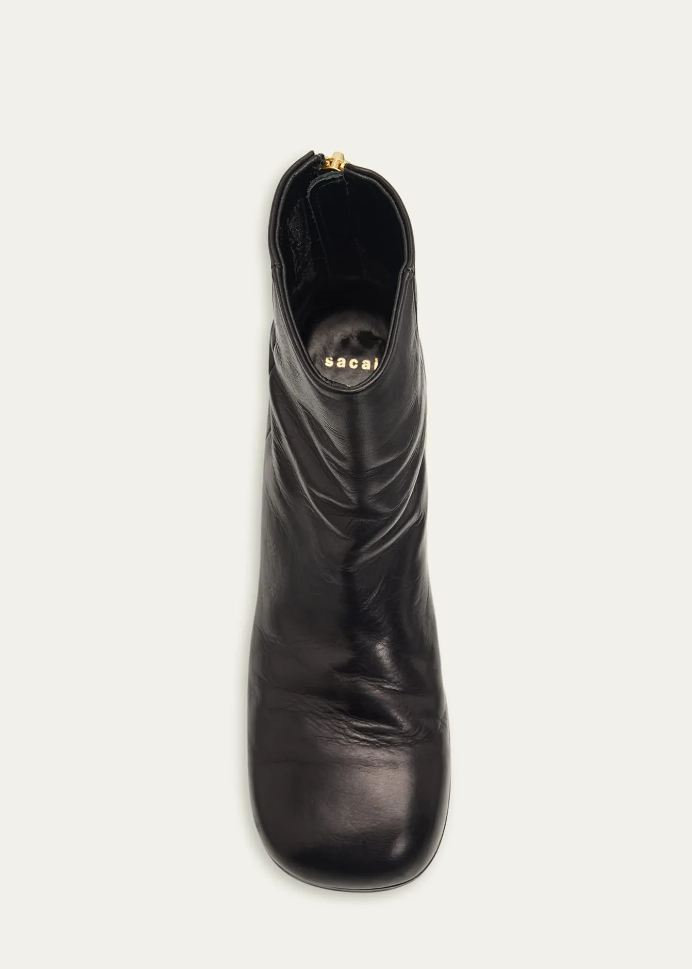 SACAIPuller Leather Ankle Booties