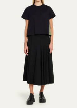 SACAIShort-Sleeve Nylon Cotton T-Shirt