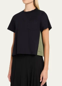 SACAIShort-Sleeve Nylon Cotton T-Shirt