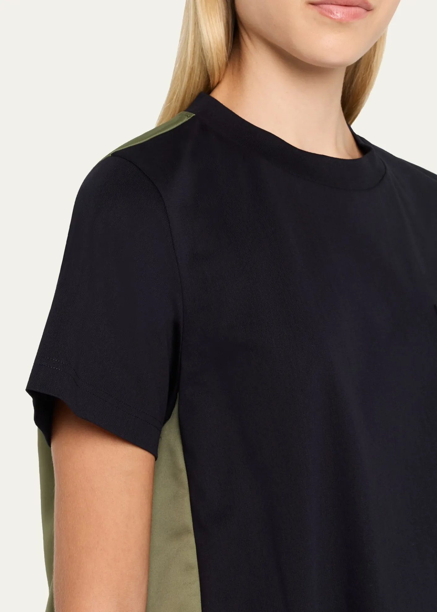 SACAIShort-Sleeve Nylon Cotton T-Shirt