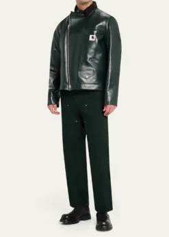 SACAI x CARHARTT WIPMen's Leather Moto Jacket