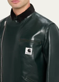 SACAI x CARHARTT WIPMen's Leather Moto Jacket