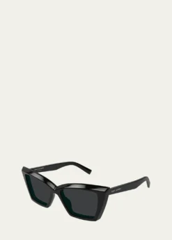 Saint LaurentBeveled Acetate Cat-Eye Sunglasses